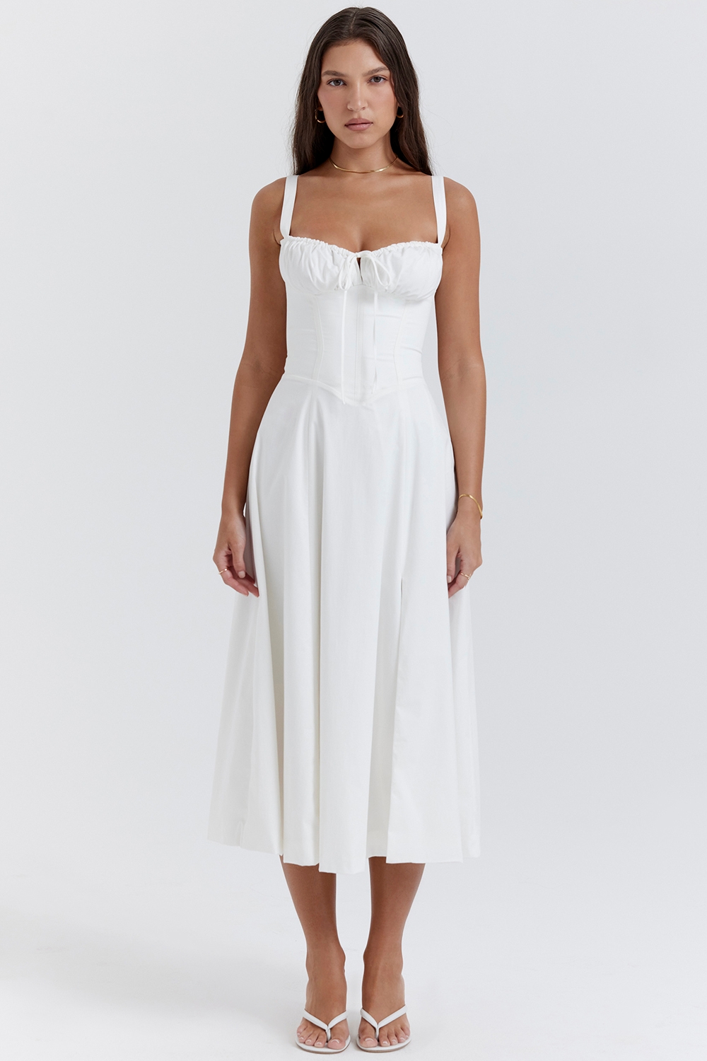 Carmen-White Bustier Sundress