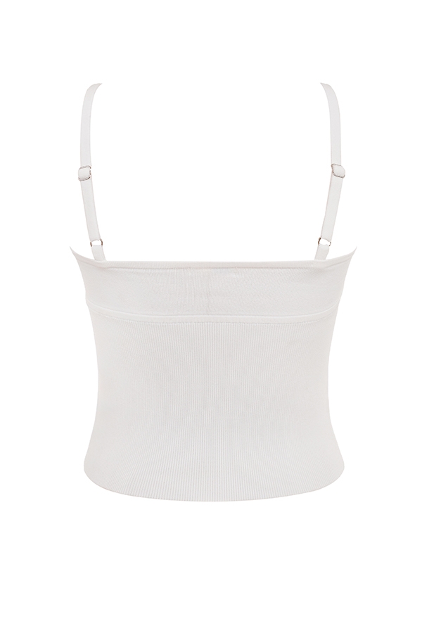 Summer-White Dainty Knit Top - SALE