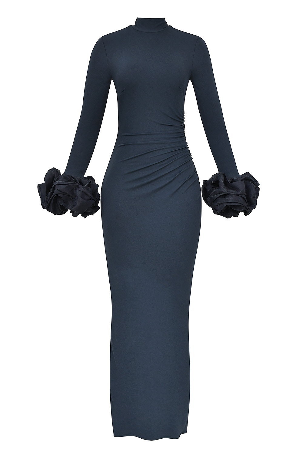 Fabienne-Midnight Ruffle Sleeve Maxi Dress