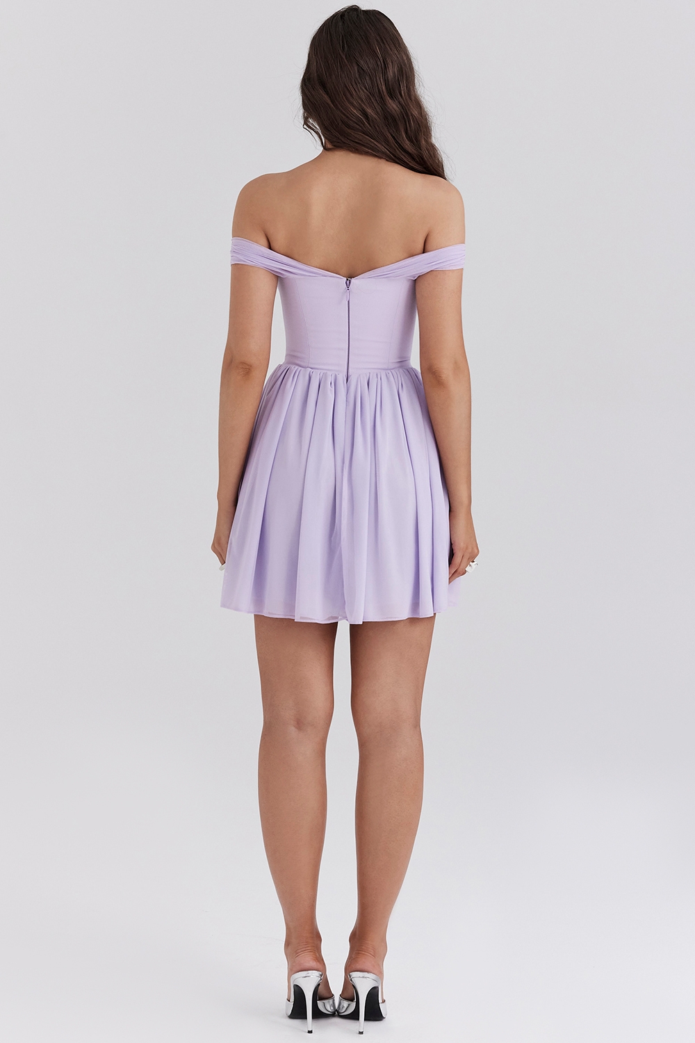 Soleil-Orchid Off Shoulder Mini Dress