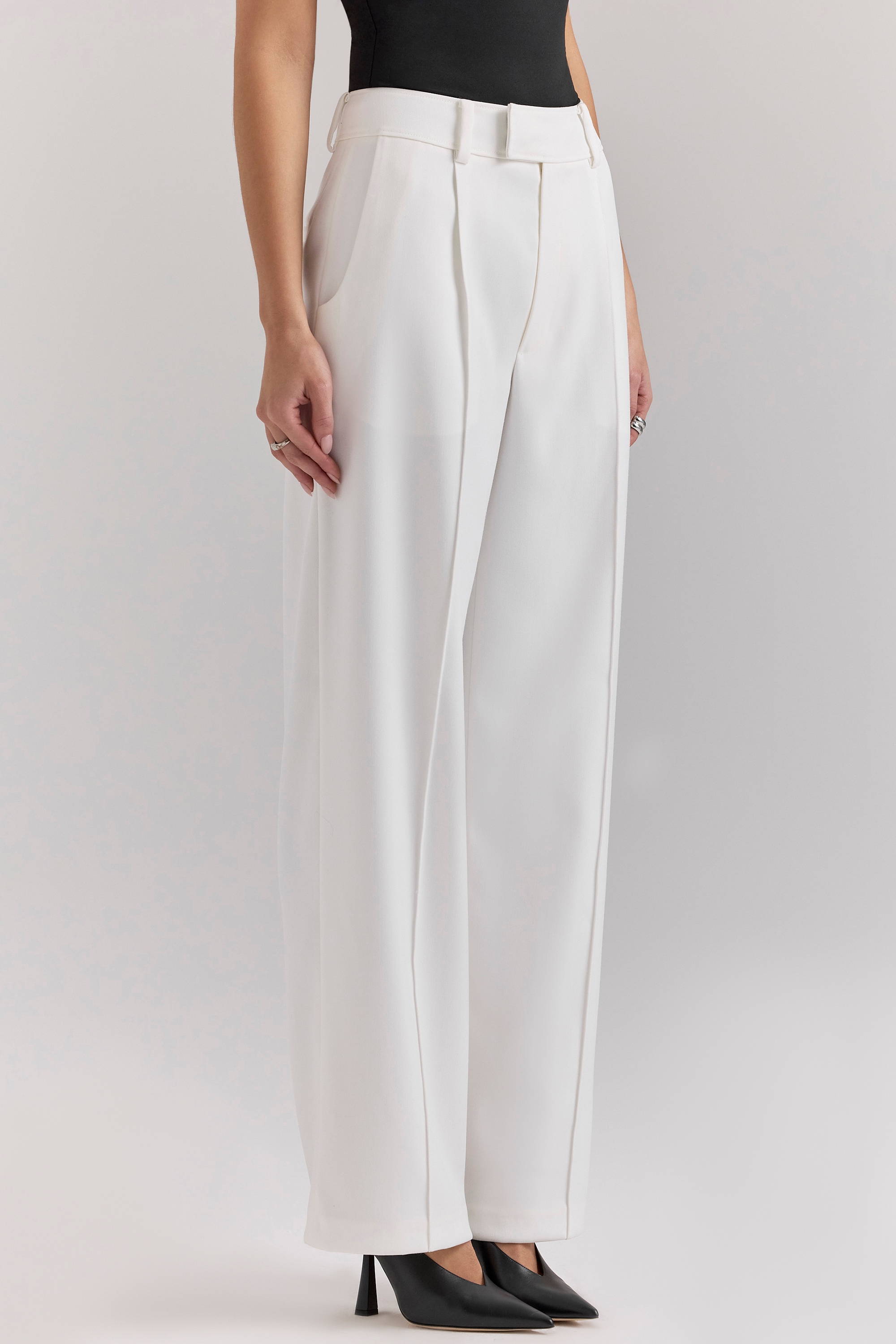 Hayden-White Wide Leg High Waist Tailored Trousers