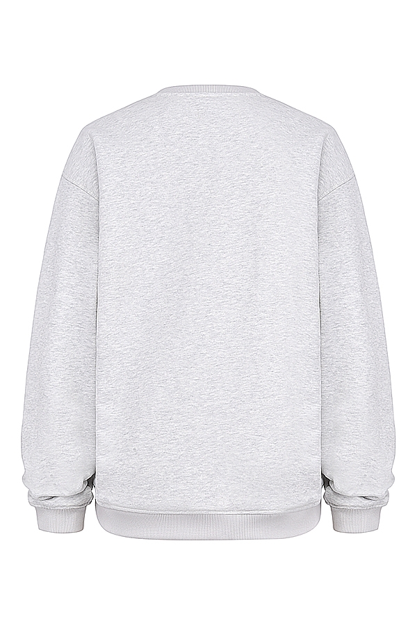 Haze-Light Grey Marl Crew Neck Sweatshirt