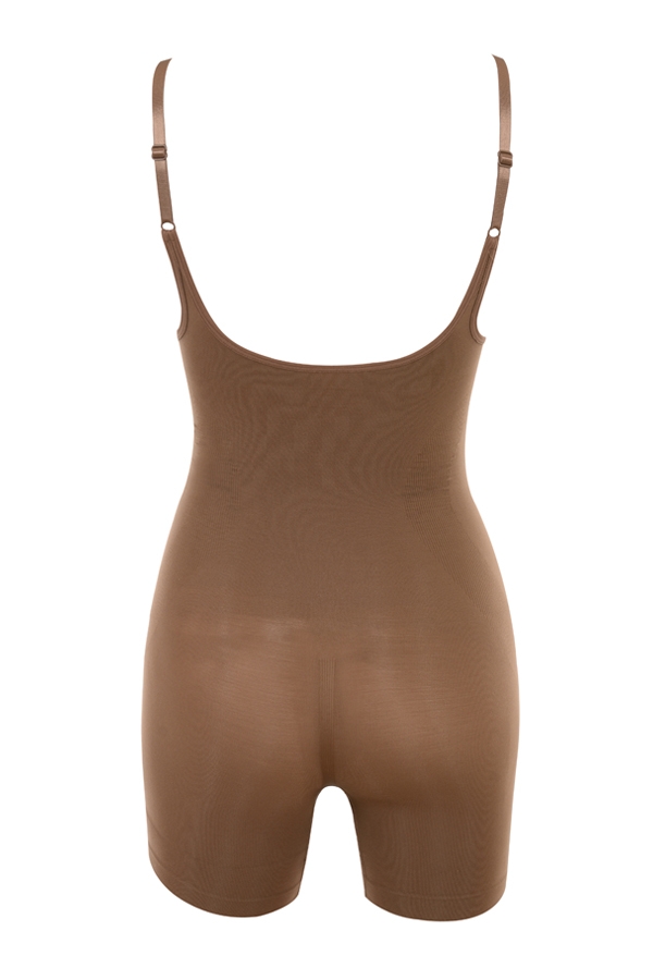 Mid Thigh Sculpting Bodysuit Mocha