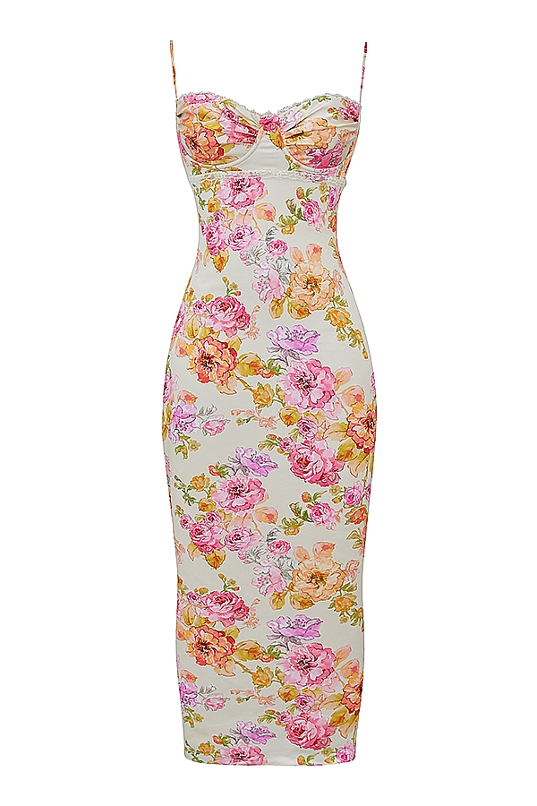 Josefina-Ivory Floral Maxi Dress