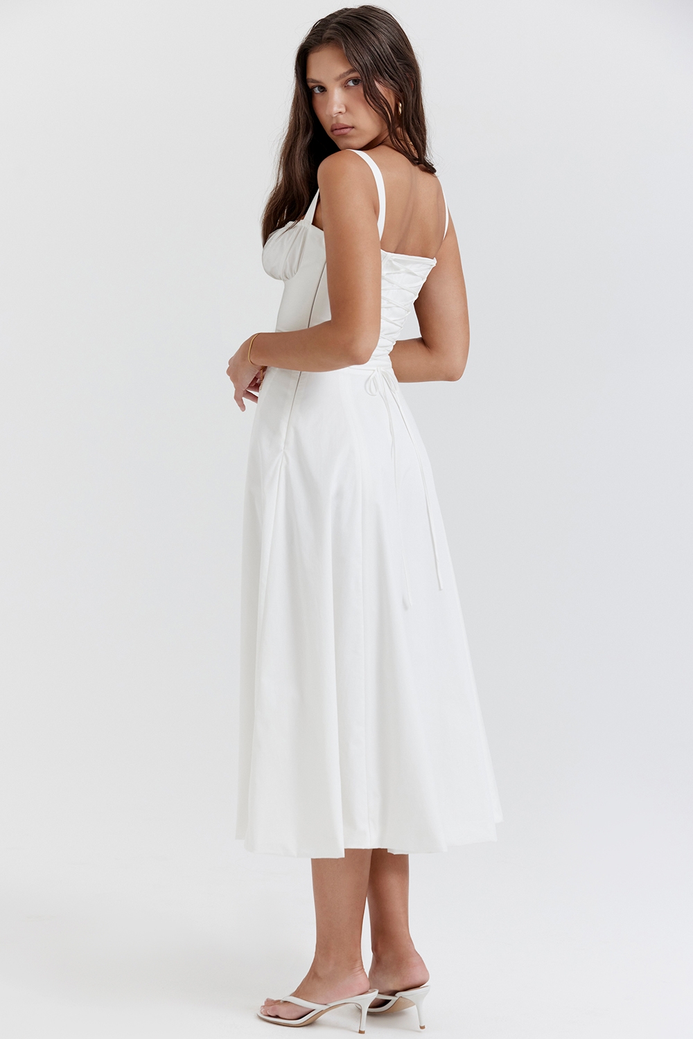 Carmen-White Bustier Sundress