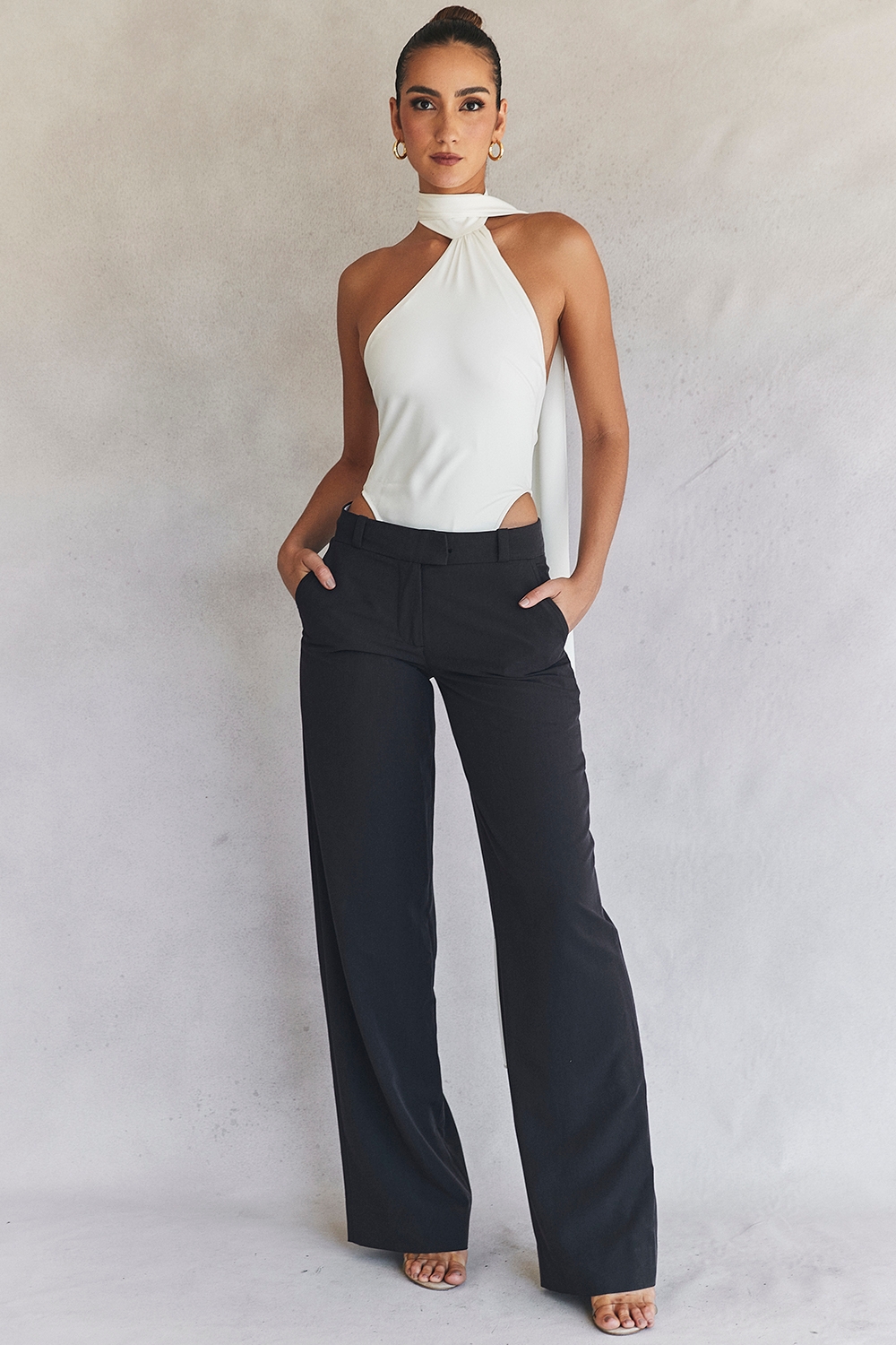 Cameron-Grey Loose Fit Trousers