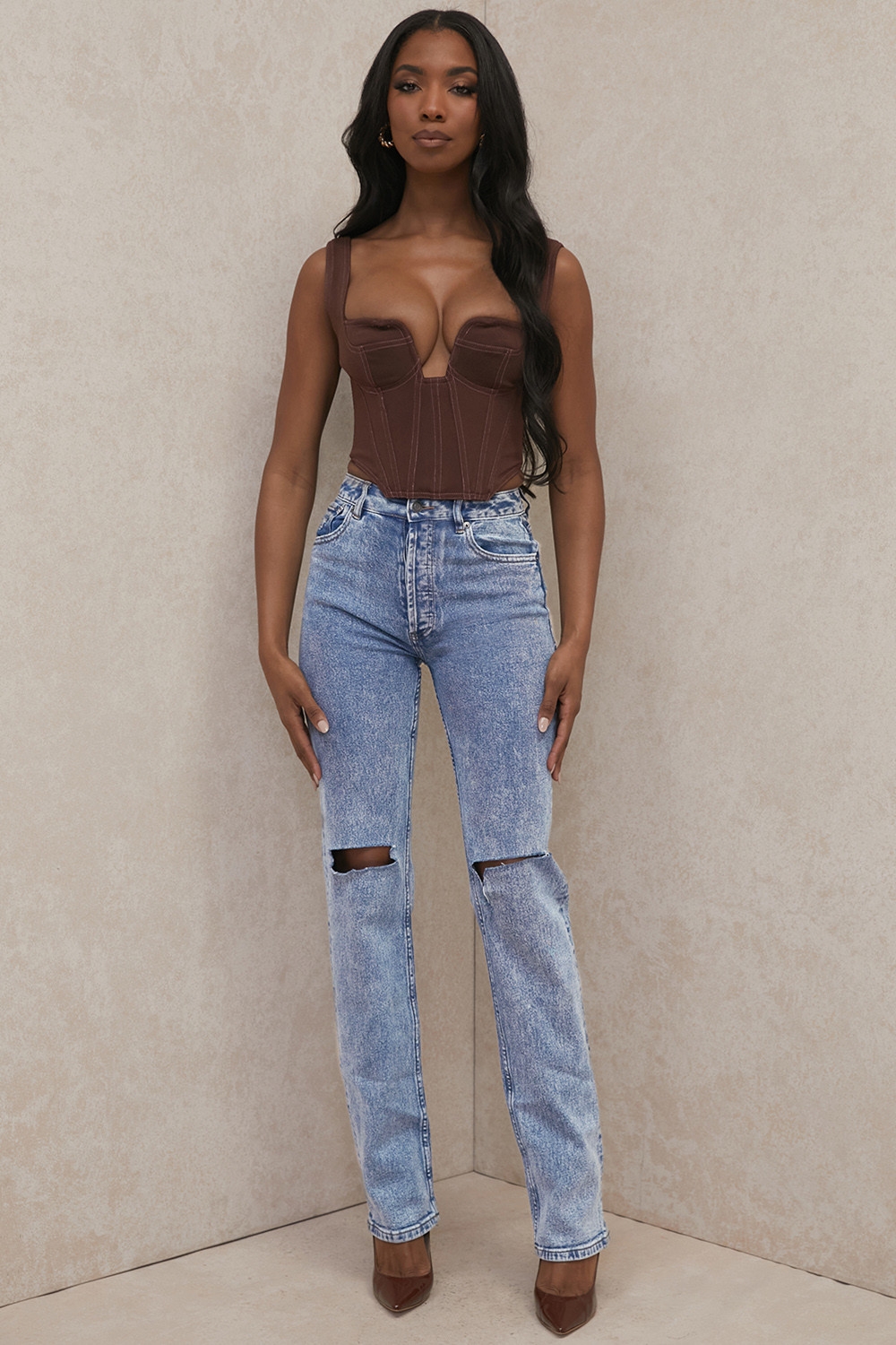 Tate-Blue Vintage Fit Antique Wash Jeans