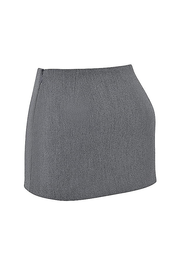 Jessamine-Grey A-Line Mini Skirt