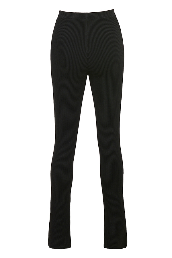 Mitzi-Black Ribbed Knit Leggings - SALE