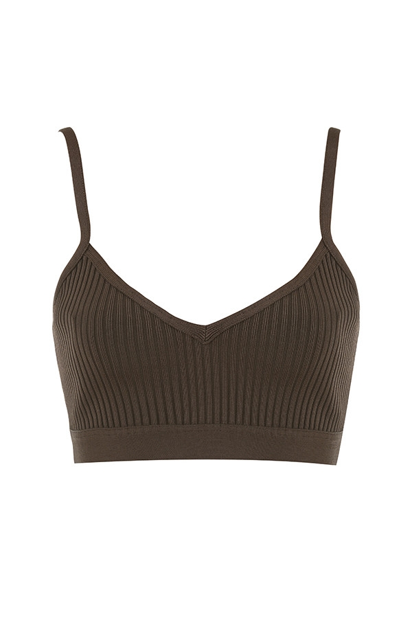 Evie-Brown Bandage Bralette