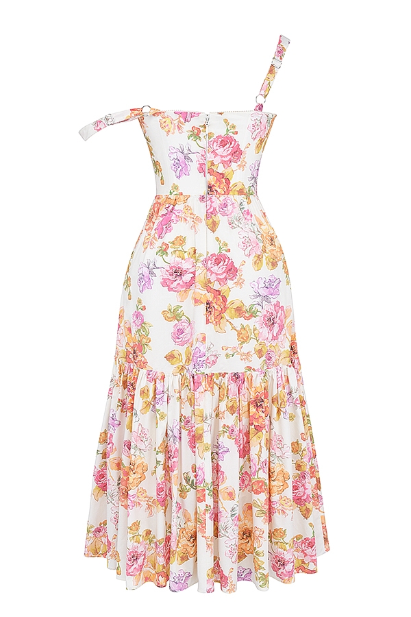 Elia-Ivory Floral Midi Sundress