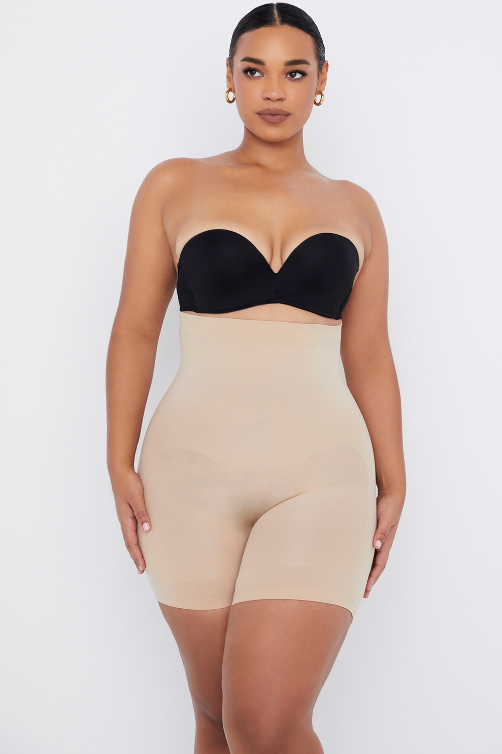 Sculpting Shorts-Almond