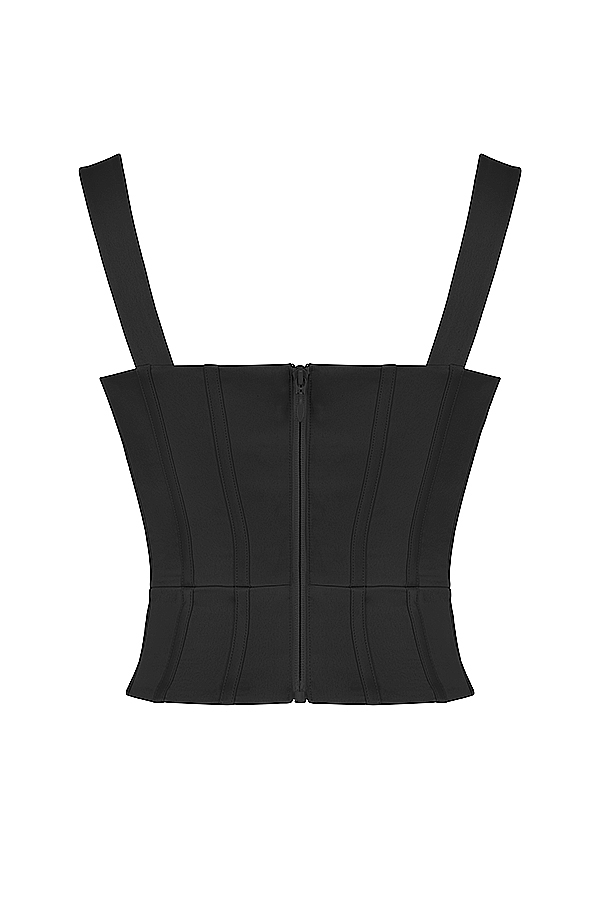 Liberty-Black Satin Corset