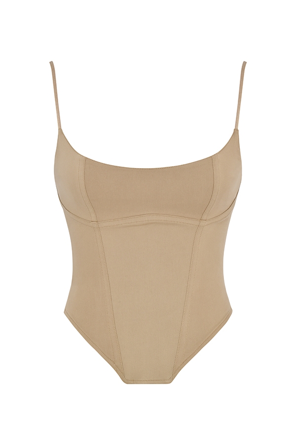 Flavia-Beige Sculpting Corset