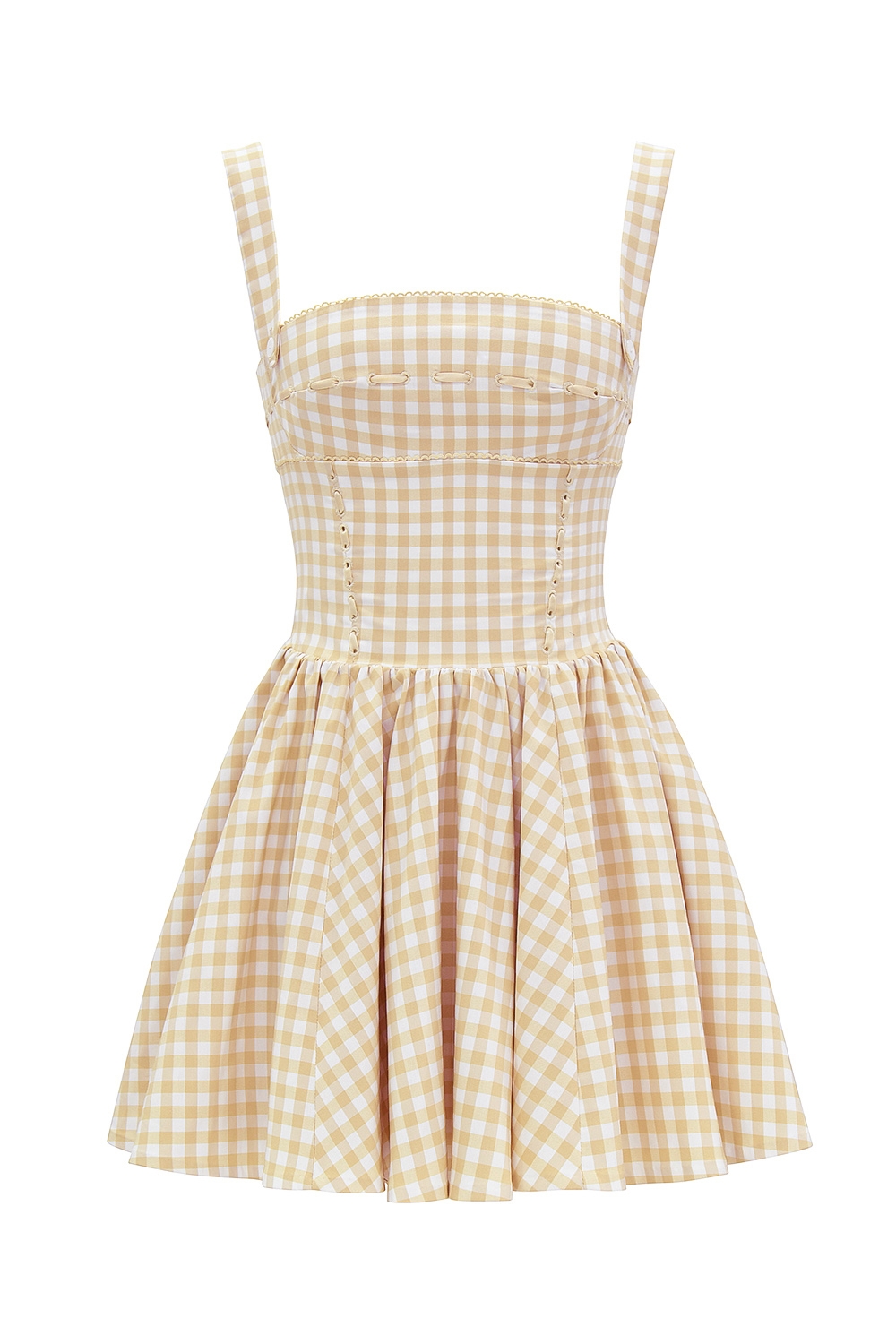 Isadora-Gingerbread Gingham Mini Dress