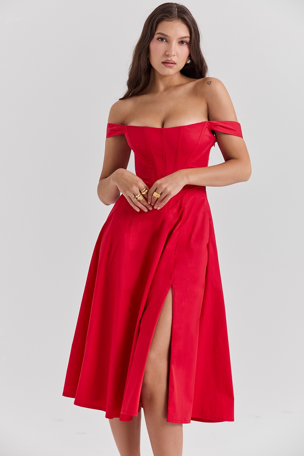 Saira-Scarlet Midi Sundress