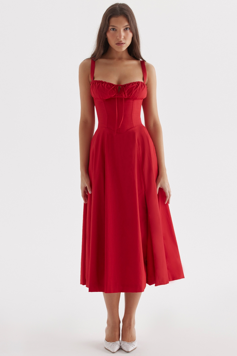 Carmen-Red Rose Bustier Sundress