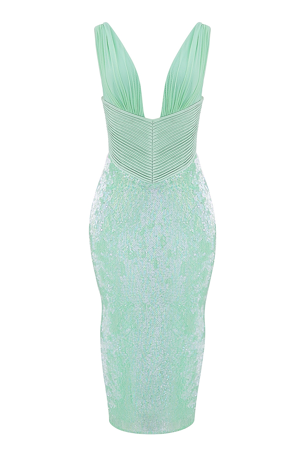 Thala-Seafoam Sequin Corset Midi Dress