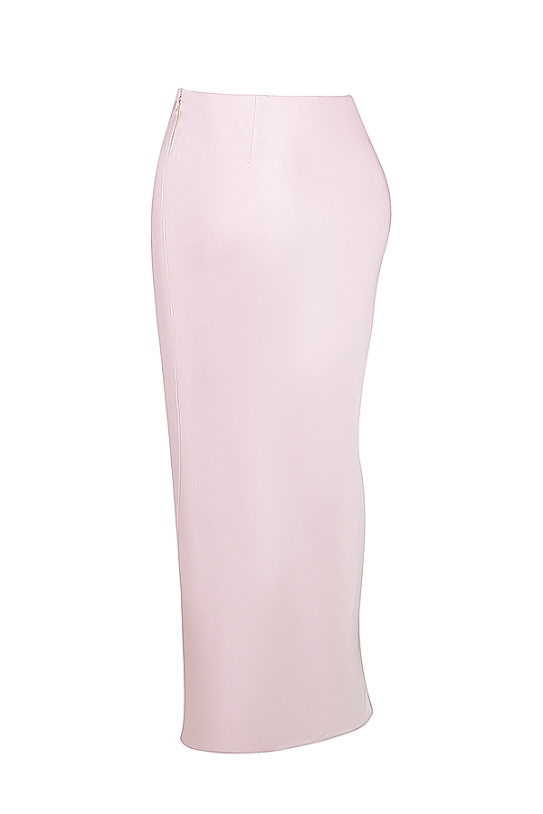 Giuliana-Ballerina Pink Satin Maxi Skirt