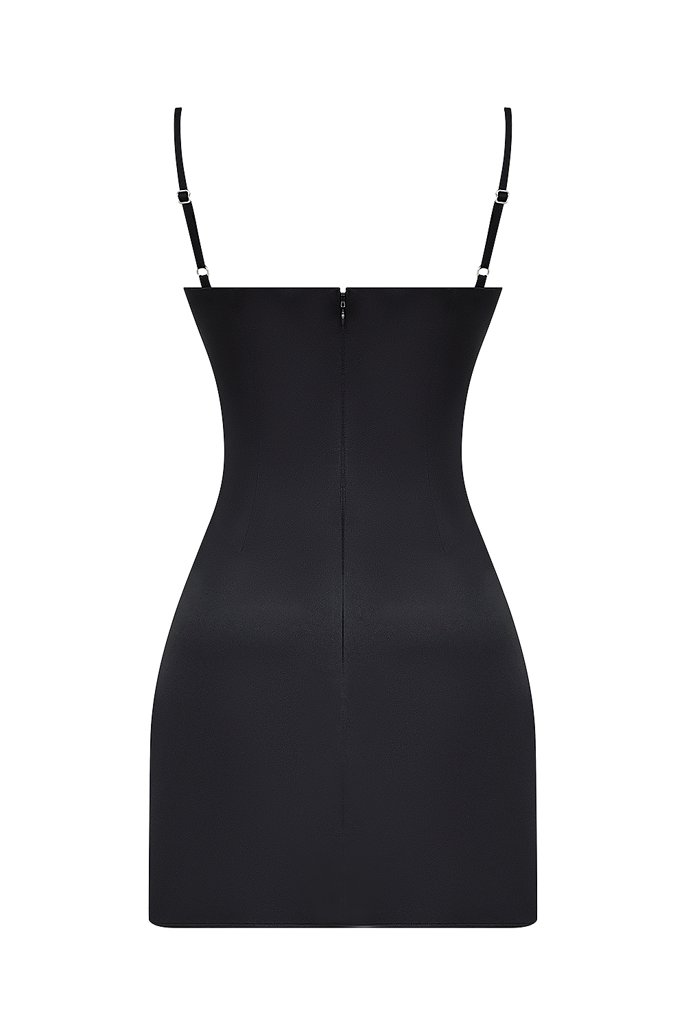 Dainty-Black Square Neck A-Line Mini Dress - SALE
