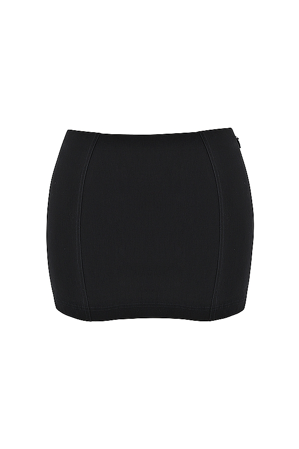 Nisha-Black Sculpting Mini Skirt