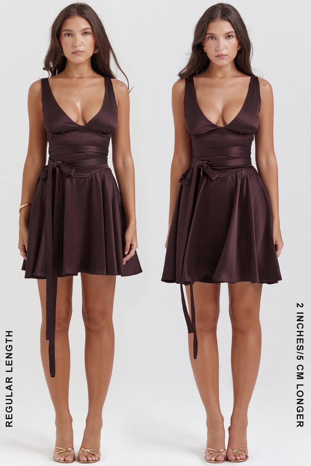 Shiema-Rich Brown Mini Dress