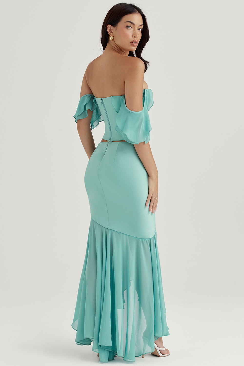 Lila-Jade Ruffle Maxi Skirt