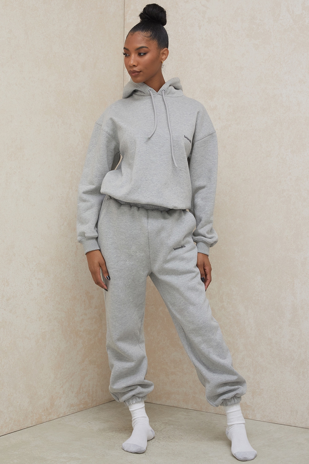 Sky-Grey Fleece Back Jogging Trousers