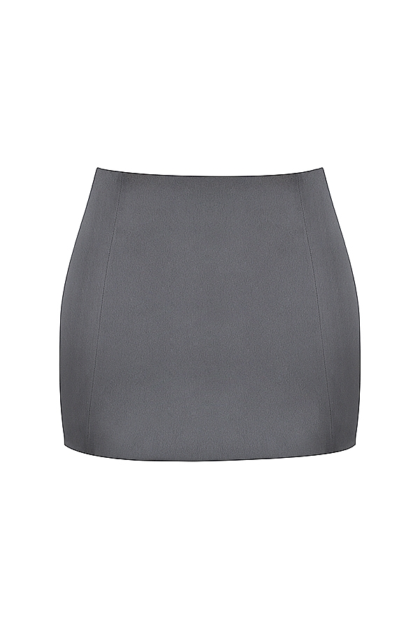 Catalina-Shadow Satin A-Line Mini Skirt