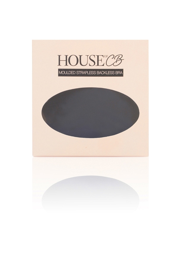 Strapless Backless Moulded Sticky Bra - Black