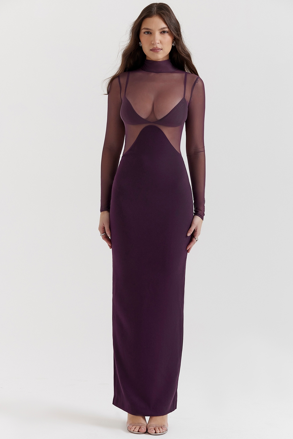Safiya-Black Grape Maxi Dress