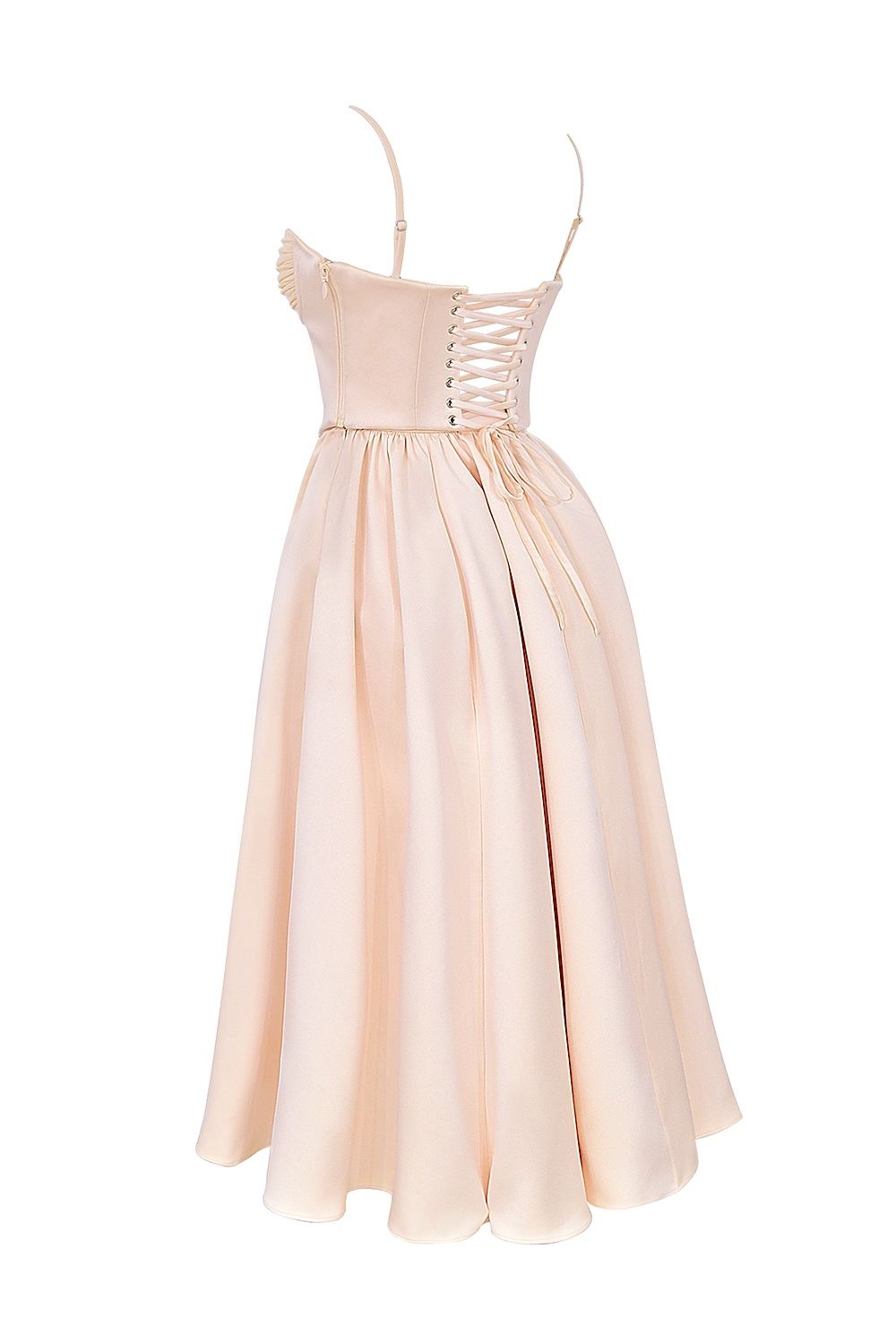 Perfect-Peach Satin Corset and Skirt - SALE