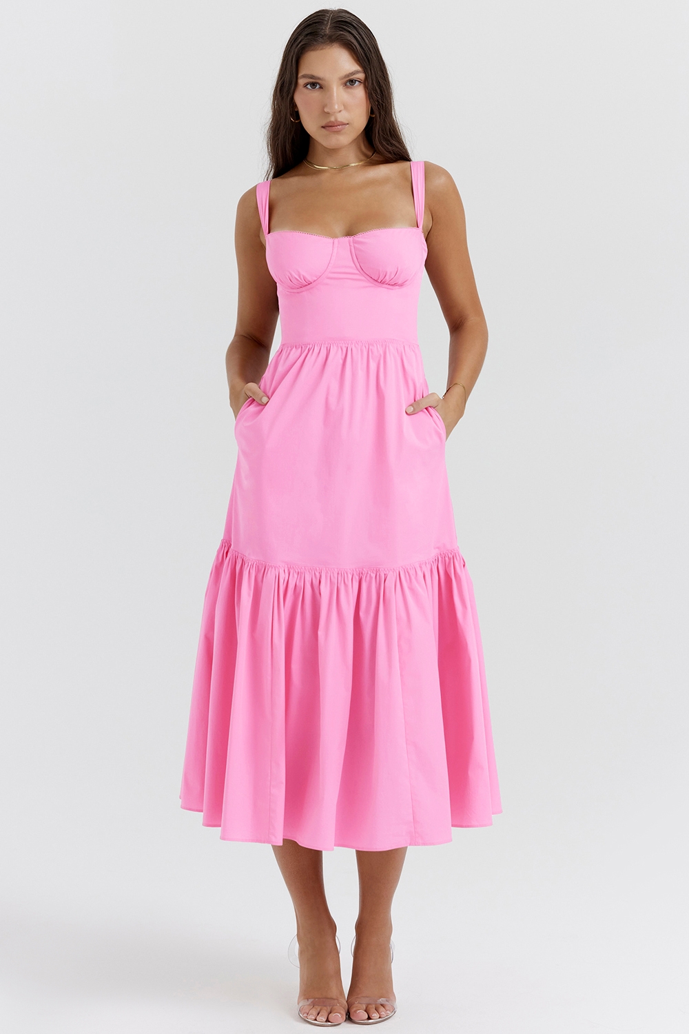 Elia-French Pink Midi Sundress