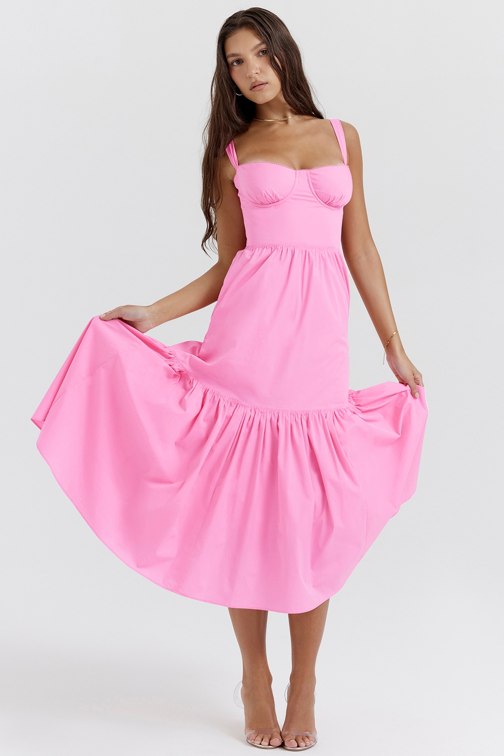 Elia-French Pink Midi Sundress