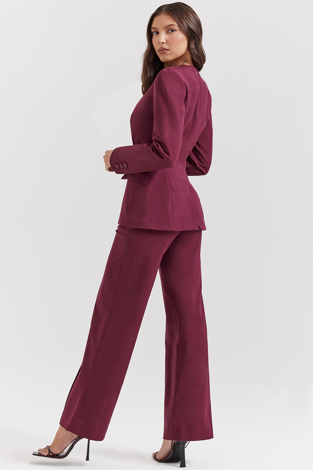 Rivi-Wine Straight Leg Trousers
