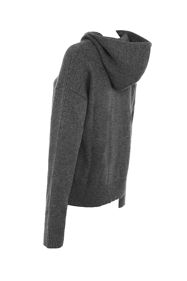Jionni-Charcoal Cashmere Blend Hoodie - SALE