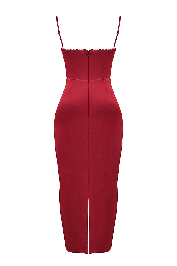 Stefania-Ruby Corset Maxi Dress