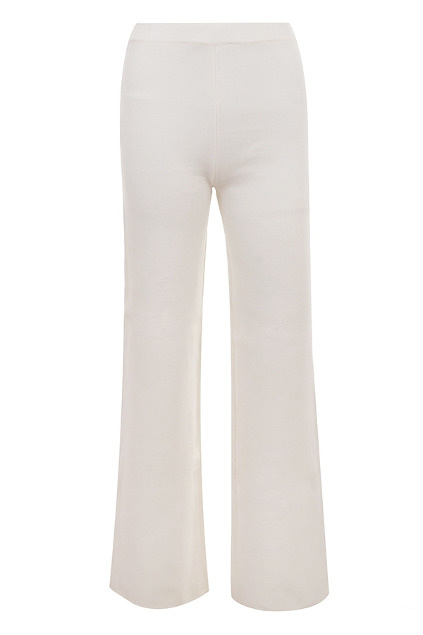 Vanna-Off White Cotton Knitted Trousers - SALE
