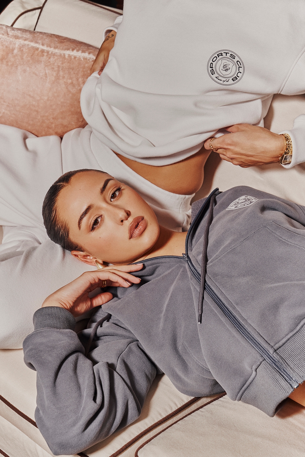 Mirage-Slate Zip Through Hoodie