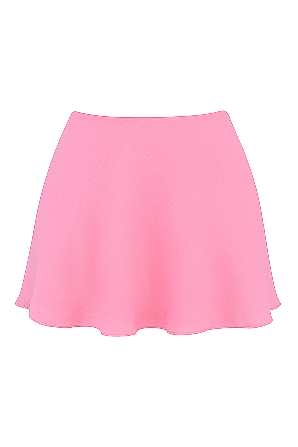 Lil-French Pink Floaty Mini Skirt