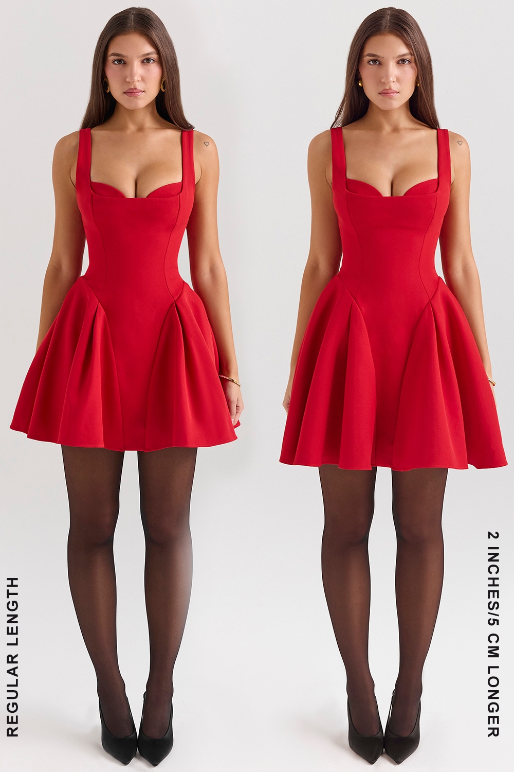 Bunny-Holly Red Crepe Mini Dress