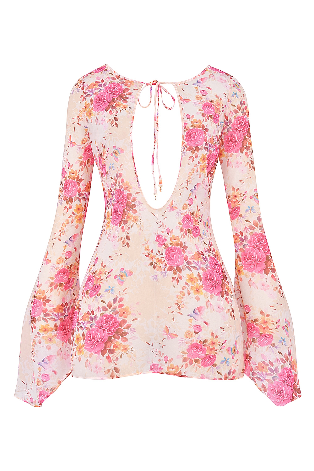 Oceana-Floral Print Beach Cover Up