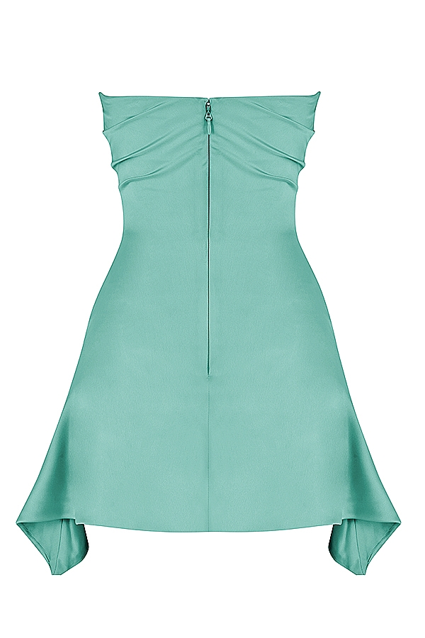 Jasmine-Jade Draped Strapless Corset Dress