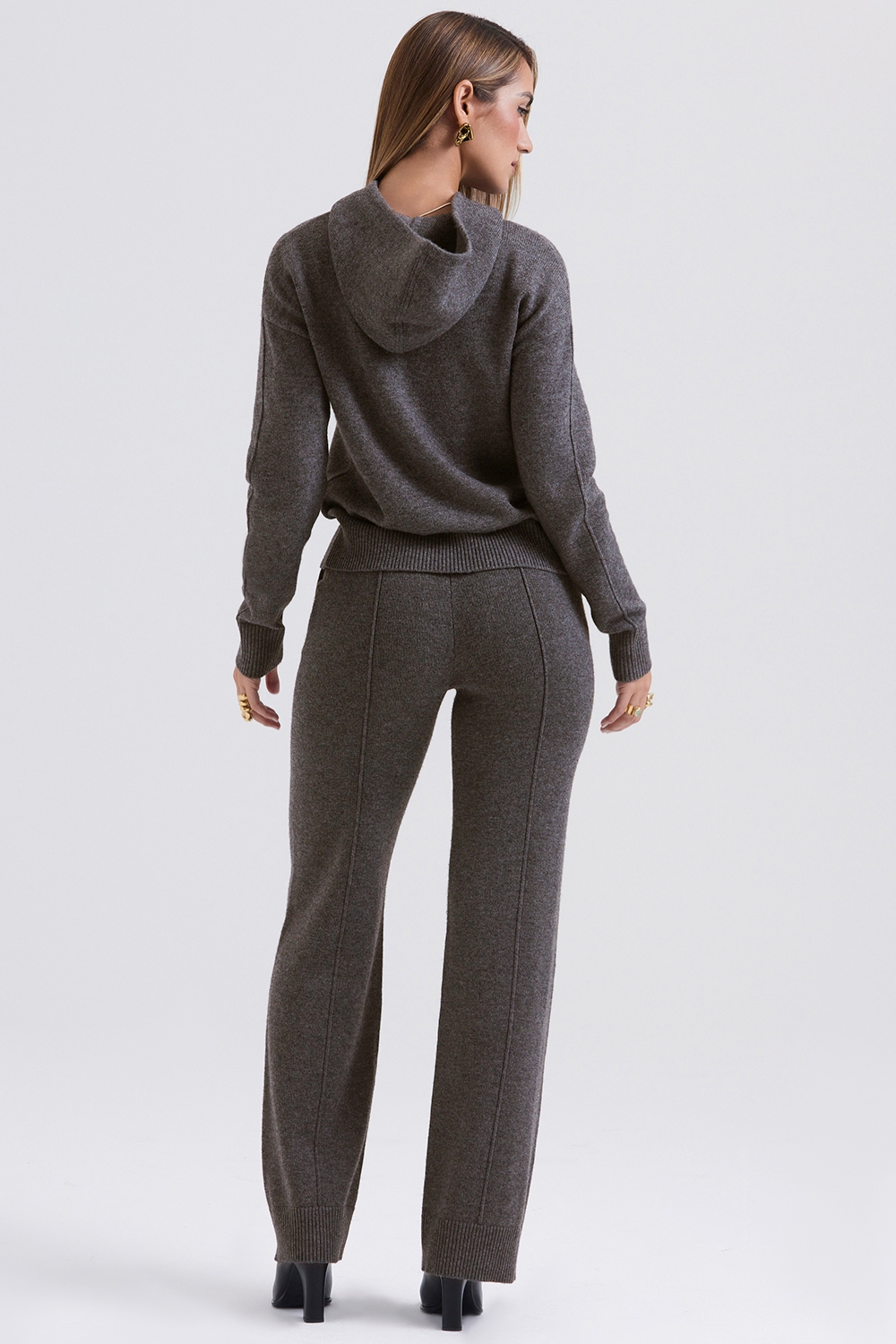 Jionni-Charcoal Cashmere Blend Hoodie - SALE