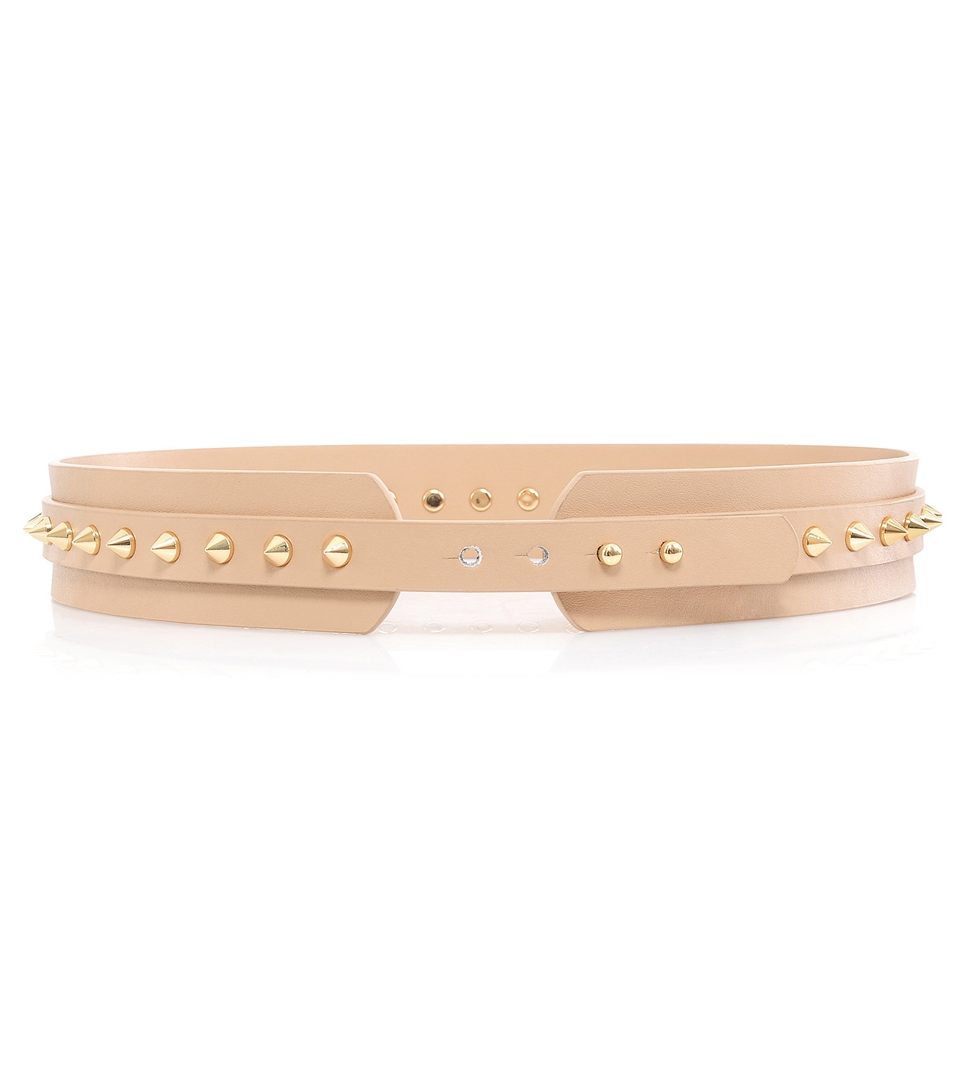 Moneymaker-Tan Studded Waist Belt