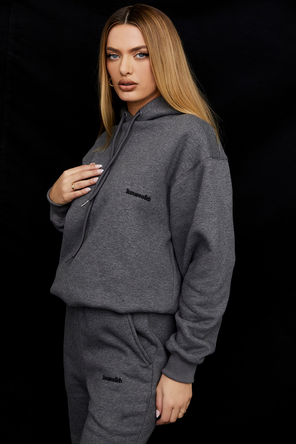 Halo-Dark Grey Oversized Hoodie