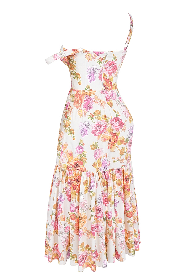 Elia-Ivory Floral Midi Sundress