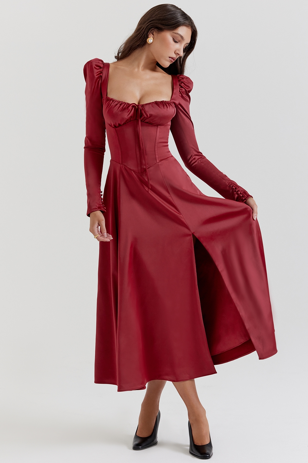 Sebille-Ruby Corset Midi Dress