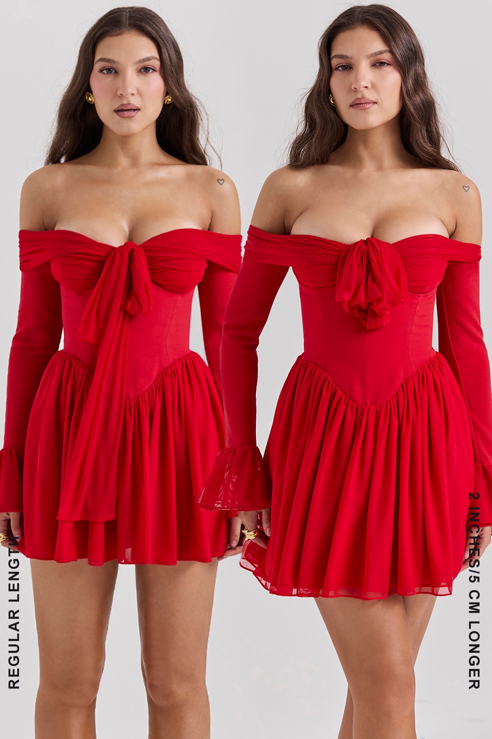 Alana-Scarlet Off Shoulder Dress