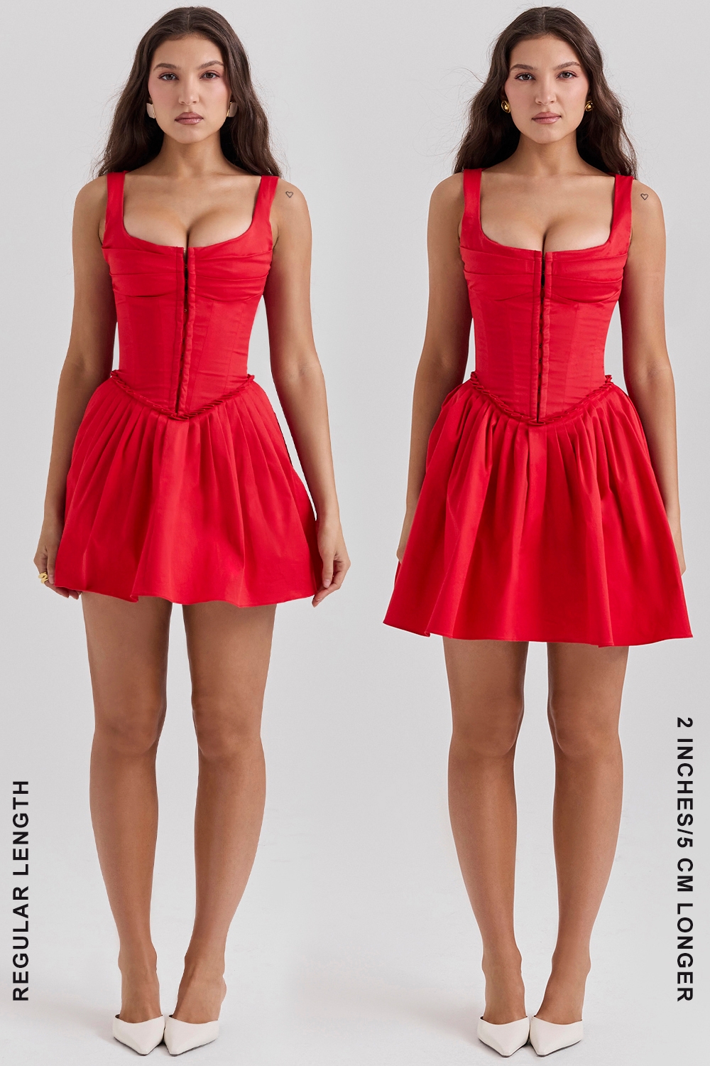 Cupid-Scarlet Pleated Mini Dress